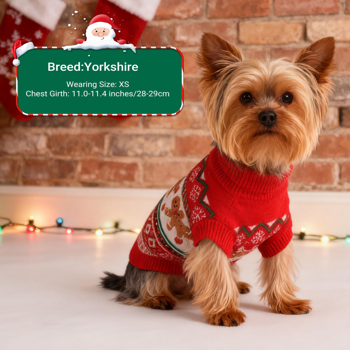 BAOBICUTE Christmas Dog Sweaters for Small Medium Large Dogs Girl Boy Knit Turtleneck Double Dog Sweater Clothes Winter Thick Warm Pet Puppy Outfit Snowflake Pattern for Holiday Christmas