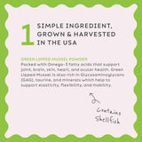 Super Snouts Joint Power 100% Green Lipped Mussels for Dogs & Cats - Dog Joint Supplement Powder Supports Joints, Tendons, Ligaments (2.64 oz)