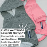DJANGO Dog Hoodie – Warm Winter Dog Sweater & Fully Lined, Cozy Sweatshirt for Small & Medium Dogs, Dachshunds – Soft, Stretchy, Puppy Hoodie with Leash Portal, Elastic Waistband – Quartz Pink, Small