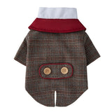 DOTEYAYP Dog Tuxedo Shirt for Small Dog Cat Wedding Party Christmas Costume Puppy Formal Suit Holiday Outfit (X-Large, Coffee)