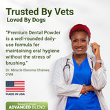 WuffWell Dog Teeth Cleaning Powder with Probiotics – Dog Dental Care for Plaque & Tartar Remover – Effective Dog's Teeth Care & Oral Hygiene for Fresh Breath – USA Made Dental Powder for Dogs Teeth