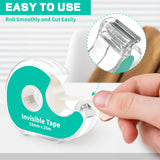 Invisible Clear Tape Bulk with Dispenser, 6 Pack Transparent Tapes Frosted Writable, Bulk Tape Rolls 7/10 X 1000 Inches School Home Office Supplies for Gift Paper Wrapping, Art Craft, Labeling