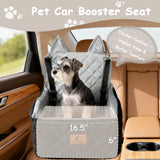 Eimuzure 6" Elevated Dog Booster Seat for Small & Medium Dogs up to 35 lbs – Memory Foam Car Bed with Washable Cover for Calmer Rides, Better Window View & Easy Cleaning