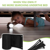 Boao Under Bed Blocker for Pets 220 x 6 Inch with Black Zip Ties Under Couch Blocker Bed Barrier for Dogs Cats Pets Puppy Furniture Bottom, Black