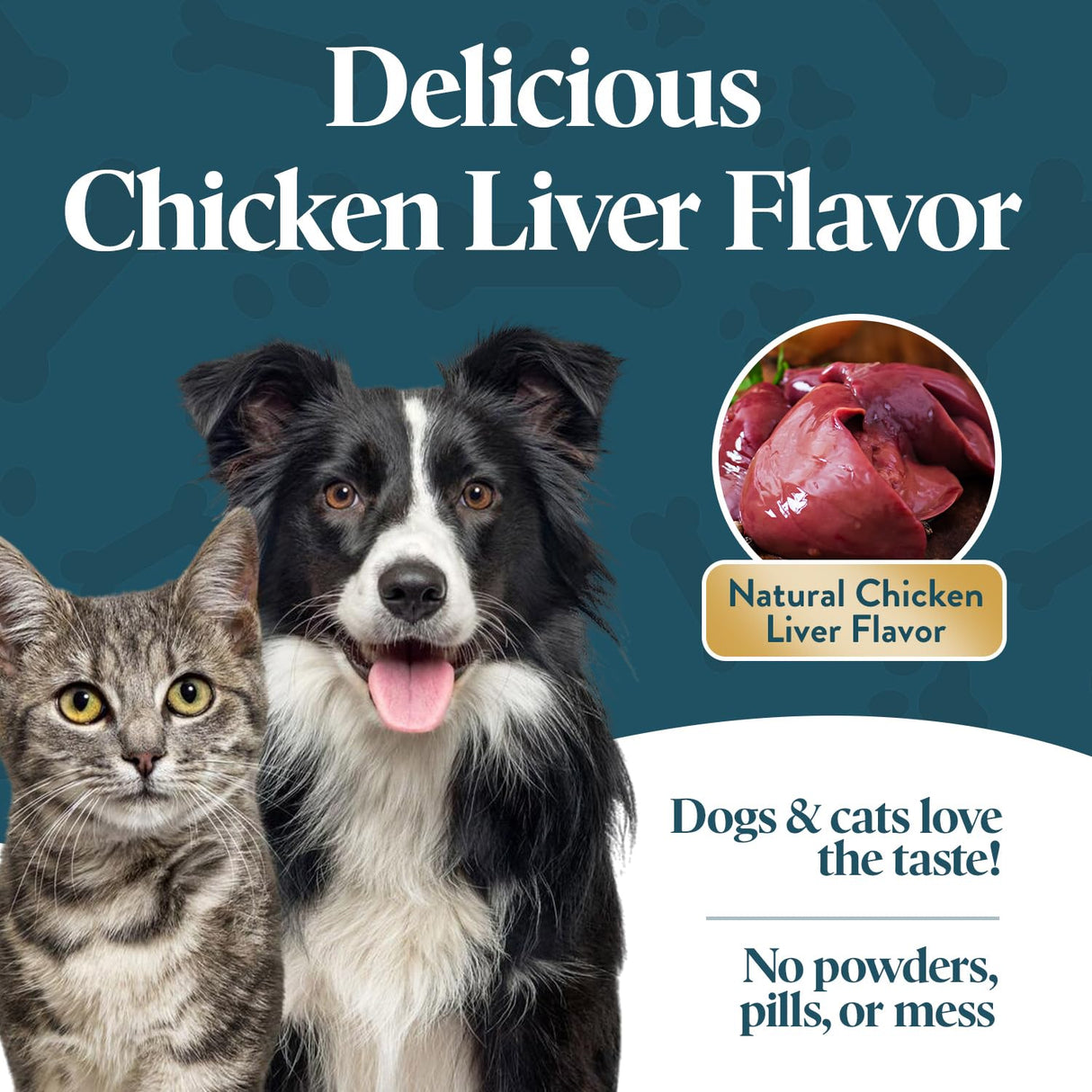 OcluVet Vision Chews Eye Supplements for Dogs & Cats, Natural Chicken Flavor, Contains Omega 3, Lutein, Antioxidants, & More, Cat & Dog Eye Supplements, No Preservatives, Made in USA, 1 Bag, 15 Chews