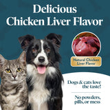 OcluVet Vision Chews Eye Supplements for Dogs & Cats, Natural Chicken Flavor, Contains Omega 3, Lutein, Antioxidants, & More, Cat & Dog Eye Supplements, No Preservatives, Made in USA, 1 Bag, 15 Chews