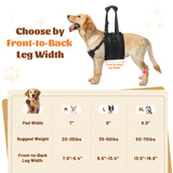 NOYAL Dog Lift Harness Sling - Adjustable Pet Carrier for Senior Dogs with Arthritis Joint Injuries, Emergency Support Rehabilitation Aid for Nail Trimming, Stairs Assistance