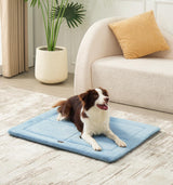 MADE 4 PETS Dog Crate Pad Bed for Medium Dogs, Washable & Reversible, Anti-Slip Kennel Mat for Cozy Sleeping, Soft Fluffy Dog Bed for Indoor & Outdoor Use, 29"x21", Blue