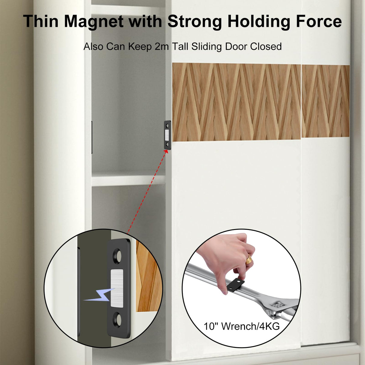 Cabinet Magnetic Catch 4 Pack Ultra Thin Cabinet Door Magnets Stick on Drawer Magnets Cabinet Latch Magnetic Closures for Cabinets Kitchen Closet Door Closing Magnetic Door Catch Closer