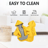 Dog Raincoat rain Jacket Raincoat Dogs Waterproof Small Medium Breeds Zip Closure Storage Pocket Harness Hole Yellow L