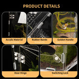Acrylic Reptile Terrarium Easy Assembly, 360° Clear & Keep Pet Secure Design for Jumping Spiders, Tarantulas, Geckos Scratch-Resistant Large Ventilated Habitat Terrarium for Arachnids 11.8*7.9*7.9in