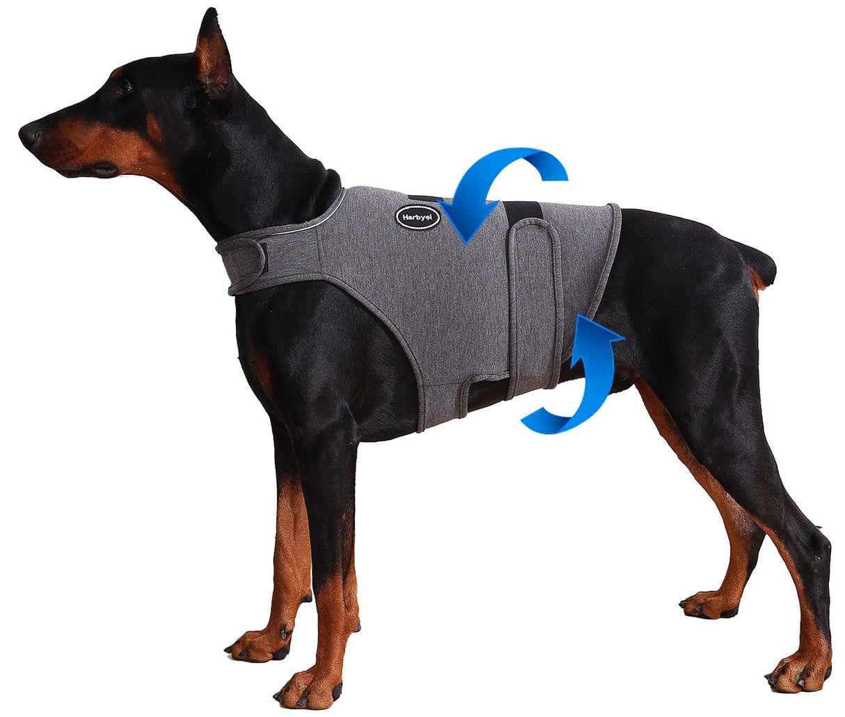Harbyel Dog Anxiety Vest - Skin-Friendly Calming Shirt for Thunder, Fireworks, Vet Visits & Separation Anxiety – No Medicine or Training Needed – Suitable for Small, Medium, and Large Dogs