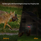 YARDefense Solar Nocturnal Animal Repeller Predator Control Light Coyote Repellent Devices with Bright LED Strobe Lights 4 Pack Deer Skunk Raccoon Repellent for Garden Yard Farm Chicken Coop