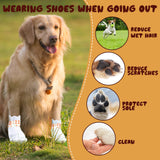 ziyue 40Pcs Disposable Dog Booties for Paw Protection Dog Feet Covers Pet Shoes for Dogs Paw Wound Recovery Protectors with 2 Roll Dogs Paw Bandage for Medium Large Breeds(Blue, 40 Pack)