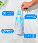 Shieldeck Flying Insect Trap - Indoor Fly Trap, Gnat Trap, and Mosquito Trap - Fruit Fly Killer and Plug-in Bug Catcher with UV Light (1 Device + 5 Refills) - White
