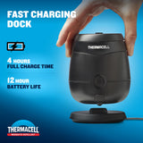 Thermacell E-ZoneGuard Patio Max Rechargeable Mosquito Repeller with 20-Foot Zone of Scientifically Proven Outdoor Protection; 12-Hr Battery; 36-Hr Refill; Bug Spray Alternative; Fast Charging Dock