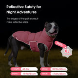 FUAMEY Dog Puffer Jacket for Large Dogs,Dog Cold Weather Coats Winter Dogs Down Jackets Waterproof Pet Snowsuits Warm Puppy Winter Vest Turtleneck Pets Adjustable Jackets Coats Pink L