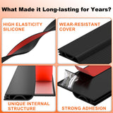OXRQ Door Draft Stopper, Door Sweep for Bottom of Door, Weather Stripping Door Seal Gap Filler Bottom Blocker Soundproofing Cold Air Insulation Save Energy Install Quickly Easily (Black, 39‘’)