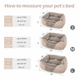 INVENHO Small Dog Bed for Medium to Large Dogs - Rectangle, Orthopedic, Soft, Calming, Durable Pet Cuddler with Anti-Slip Bottom (20"x19"x6")