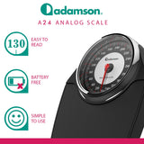 Adamson A24 Scales for Body Weight - Up to 350 LB - NEW 2024 - Anti-Skid Rubber Surface Extra Large Numbers - High Precision Bathroom Scale Analog - Durable with 20-Year Warranty