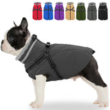 Fragralley Dog Coat with Harness Built in, Waterproof Windproof Reflective Warm Puffer Jacket, Fleece Lined Vest Winter Parka for Small, Medium, Large Dogs