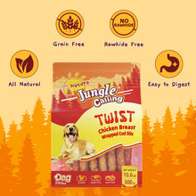 Load image into Gallery viewer, Jungle Calling Rawhide Free Treats for Dogs, Chicken Wrapped Cod Sticks Dog Treats, Soft Chewy Snacks for Training Rewards, 10.6 oz (Chicken)
