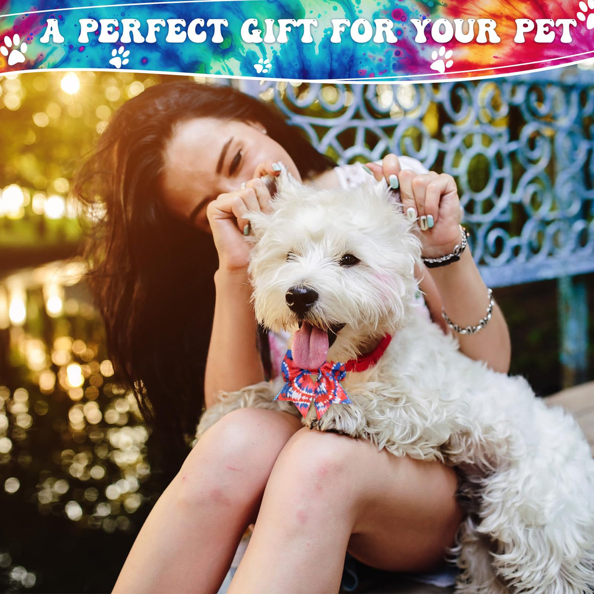 Wesiti 80 Pcs Dog Bows Ties for Small Dogs Assorted Pattern Pet Bowtie Collar Bows Cat Bowtie Collar Bowknot for Small Medium Puppy Pet Photography Grooming Party(Lively Style)