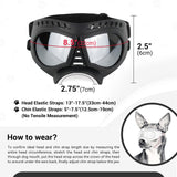 NAMSAN Dog Goggles Small Breed, UV-Protection Doggie Sunglasses for Small to Medium Dogs, Soft Doggy Eye Protection, Anti-Fog Anti-Dust Windproof Snowproof, Adjustable Straps, Lens Silver