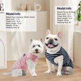 MIHACHI Dog Shirts Cotton Striped T-Shirt, Summer Pet Clothes for Small Dogs, 2-Pack Soft Puppy Apparel Cat Tee, Sleeveless Lightweight, Quick Dry, Breathable,Stretchy, Yellow M