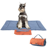 KHONSU PET Foldable Dog Mat Portable for Travel Camping Place Mat Waterproof Outdoor Dog Pad Washable (Small Sized up to 25 lbs)