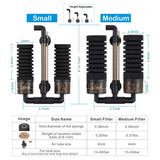 hygger Aquarium Double Sponge Filter, Comes with 2 Spare Sponges (S)