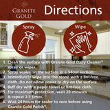 Granite Gold Water-Based Sealer Spray Protection for Granite, Marble, Travertine, Natural Stone Countertops, 64 Fluid Ounces and 24 Fluid Ounces