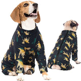 IDOMIK Pajamas, Soft PJs With Zipper, Breathable Shirts for Boys Girls, Apparel Onesie, Recovery Suit for Small Medium Large Dogs, Anxiety Relief Onesies, Darkgray, 2XL