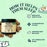 Chuffys Dreamy Pup Chews, Natural Calming Chews for Dogs, Sleep Guarantee，90 Tablets (1pcs)