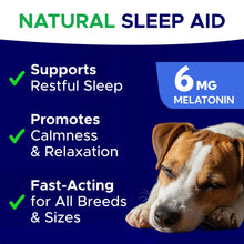 Load image into Gallery viewer, GOODGROWLIES Melatonin for Dogs to Sleep 6mg - Doggie Sleep Aid Treats - Sleeping Pills for Anxiety - Extra Strength Calming Chews Large &amp; Medium Breed Help Sleep at Night - Made in USA - 120Ct
