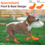 IKIPUKO Waterproof Dog Boots, Rain Shoes for Small Medium Large Dogs, Non-Slip Dog Shoes with Differentiated Front & Rear Design, Paw Protectors for Rain Snow Mud Hot Pavement, Orange 3XL