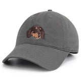 Dachshund Baseball Cap for Dog Lovers – Adjustable Cotton Hat with Embroidered Brown Dachshund, Dark Gray Unisex Cap, Gift for Wiener Dog Owners & Pet Parents