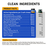 FURRY ARMOR Glucosamine for Dogs 180pcs Joint Support Supplement Dog Hip and Joint Chondroitin Chews Treats with MSM Hemp Dog Joint Pain Relief Mobility Supplements