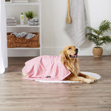 Bone Dry Pet Grooming Microfiber Towel, Striped Collection, X-Large, 41x23.5", Rose