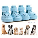 Tuqila Dog Boots for Hot Pavement & Snow, Waterproof Non-Slip Dog Shoes with Reflective Straps, Adjustable Pet Booties for Small to Large Dogs, Outdoor Paw Protection, 4Pcs