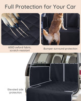 NOBLE DUCK SUV Cargo Liner Waterproof Scratch-Resistant for Dogs Pet Trunk Mat with Non-Slip Bumper Flap Protector Heavy-Duty Cover for Sedans SUV