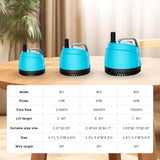 WUCIOOO 700GPH Ultra Quiet Bottom Suction Submersible Water Pump (2600L/H, 40W) with 3 Nozzles,8ft High Head,Suitable for Aquariums,Fish Tanks, Pond Fountains, Hydroponic Green,Indoor Fountains