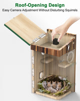 KinetCam Smart Squirrel Box with Camera,Predator-Proof,2K HD Wi-Fi Pet Watching Cam for Squirrel House, Auto Detect & Notify, Night Vision, APP Control, Squirrels Houses for Outside Nesting