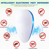 (2026 Upgraded) Ultrasonic Insect & Pest Indoor Repeller, Plug-in Pest Control Electronic Repellent for Rodent, Mouse, Mice, Rats, Roaches, Bugs, Ants, Spiders, Mosquitoes, for Home, Warehouse 6 Pack