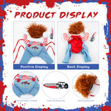 Pet Deadly Doll Dog Costumes, Funny Pets Cosplay Costume Halloween Dog Clothes Party Costume for Small Medium Large Dogs