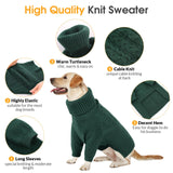 Queenmore XS Dog Sweater, Dog Sweaters for Small Dogs Girl or Boy, Dog Christmas Sweater XSmall, Winter Puppy Doggie Sweatshirt Knitwear, Pet Chunky Warm Coat for Medium Large Size Dogs, Green XS
