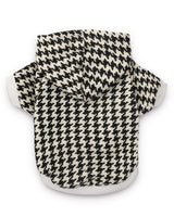 DroolingDog Pet Dog Houndstooth Sweatshirt Pets Designer Clothes Puppy Hoodie Dog Sweatshirts for Small Medium Large Boy Dogs, 3XL