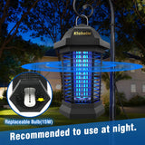 Klahaite Bug Zapper Outdoor, Electric Mosquito Zapper, Fly Zapper Indoor Fly Traps, Mosquito Repellent Outdoor Patio and Backyard Covers 1/2 Acre, 3 Prong Plug, 4200V, ABS Fireproof Plastic Outer