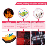 Dog Coat with Harness,Small Dog Winter Coat,Doggie Jackets with Built in Harness,Adjustable Warm Jacket for Medium Large Dogs,Pet Puppy Cold Weather Coats for Dogs Waterproof (PlaidRed, Medium)
