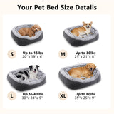 SIWA MARY Small Dog Beds for Small Dogs Washable, Rectangle Dog Bed Medium Size Dog, Orthopedic Dog Bed, Soft Calming Sleeping Puppy Bed, Durable Pet Sofa Bed with Anti-Slip Bottom, S(20"x19"x6")